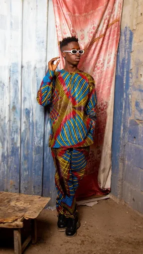 African Print Suit In Wow Print