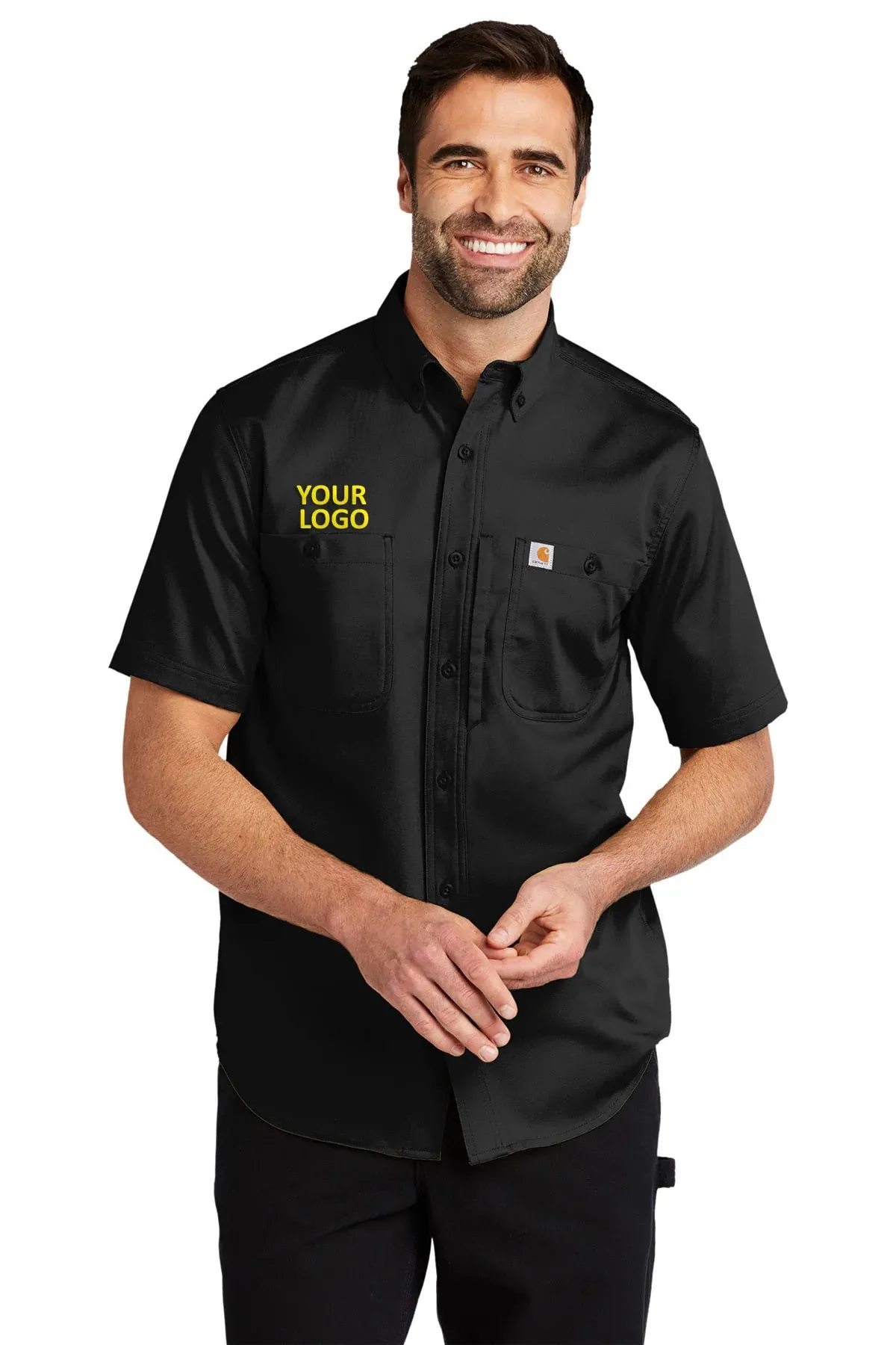 Carhartt Rugged Series Short Sleeve Custom Shirts, Black