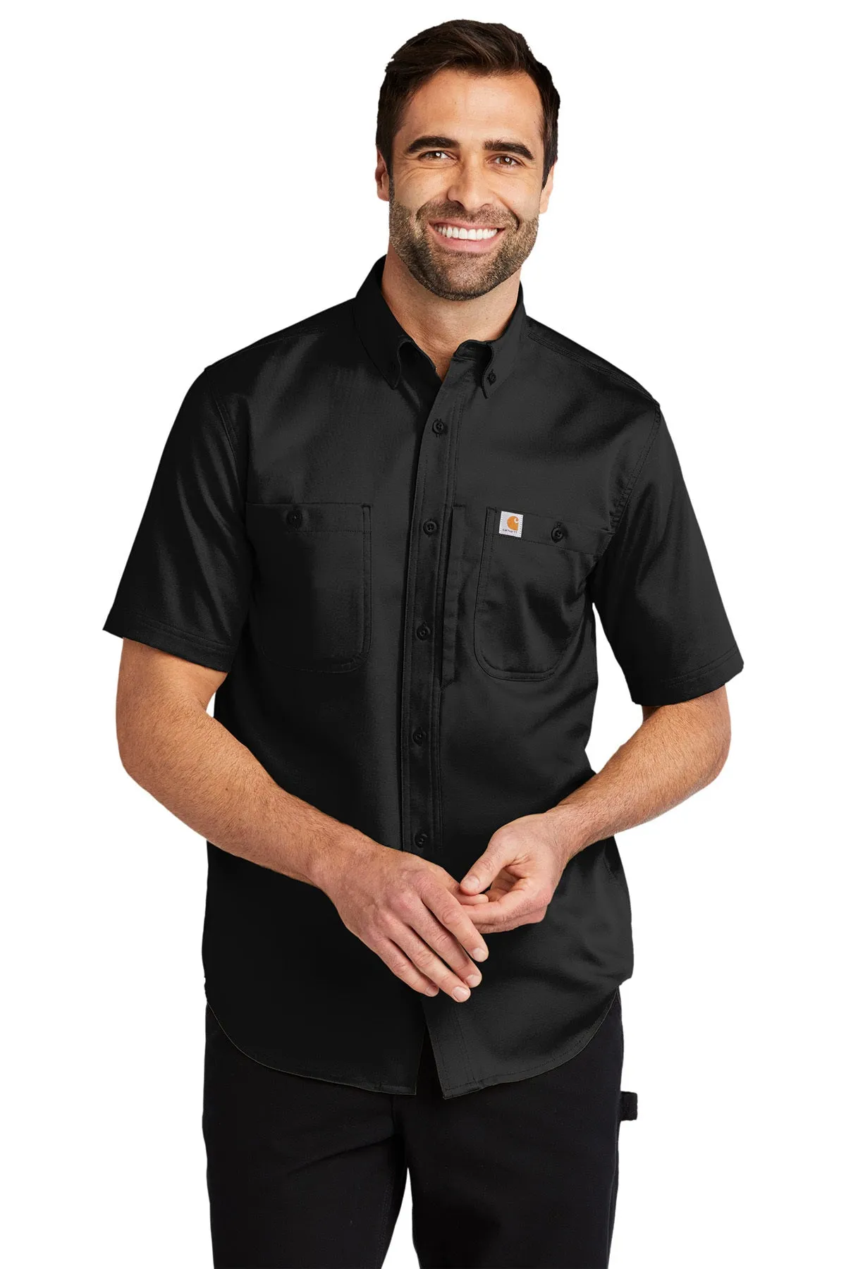 Carhartt Rugged Series Short Sleeve Custom Shirts, Black