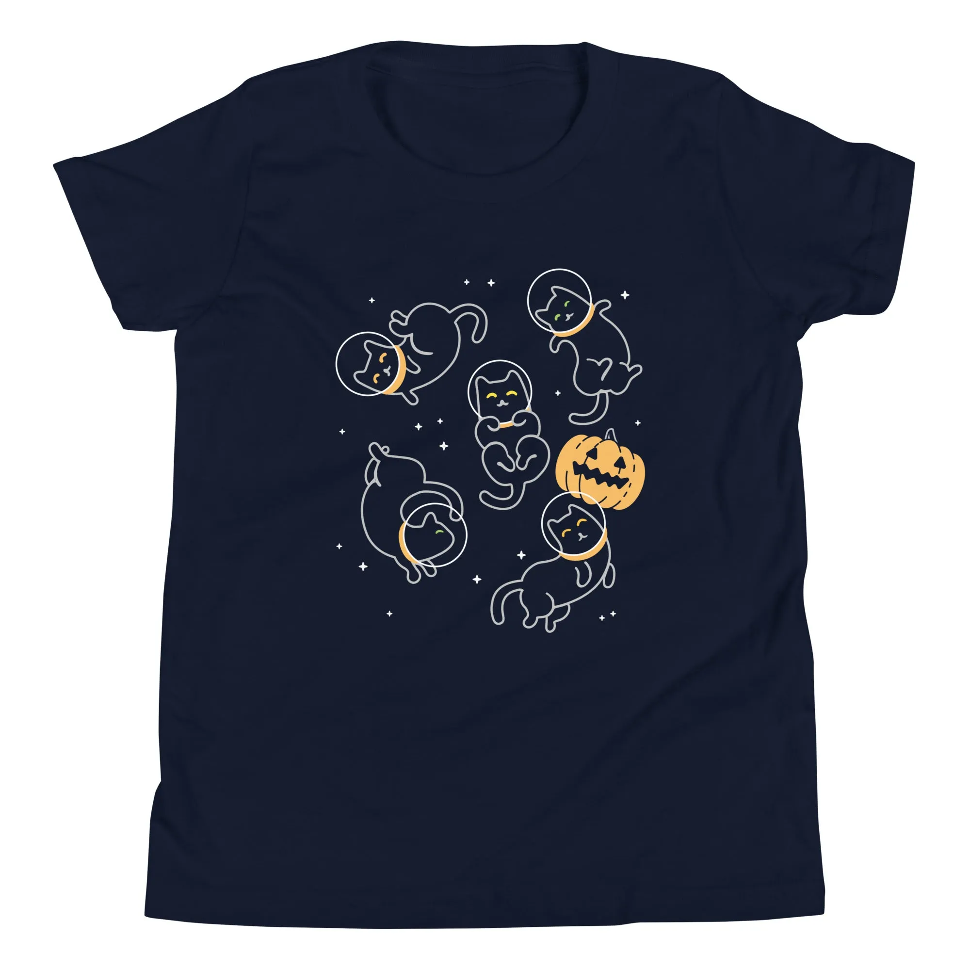 Cat Halloween In Space Kid's Youth Tee