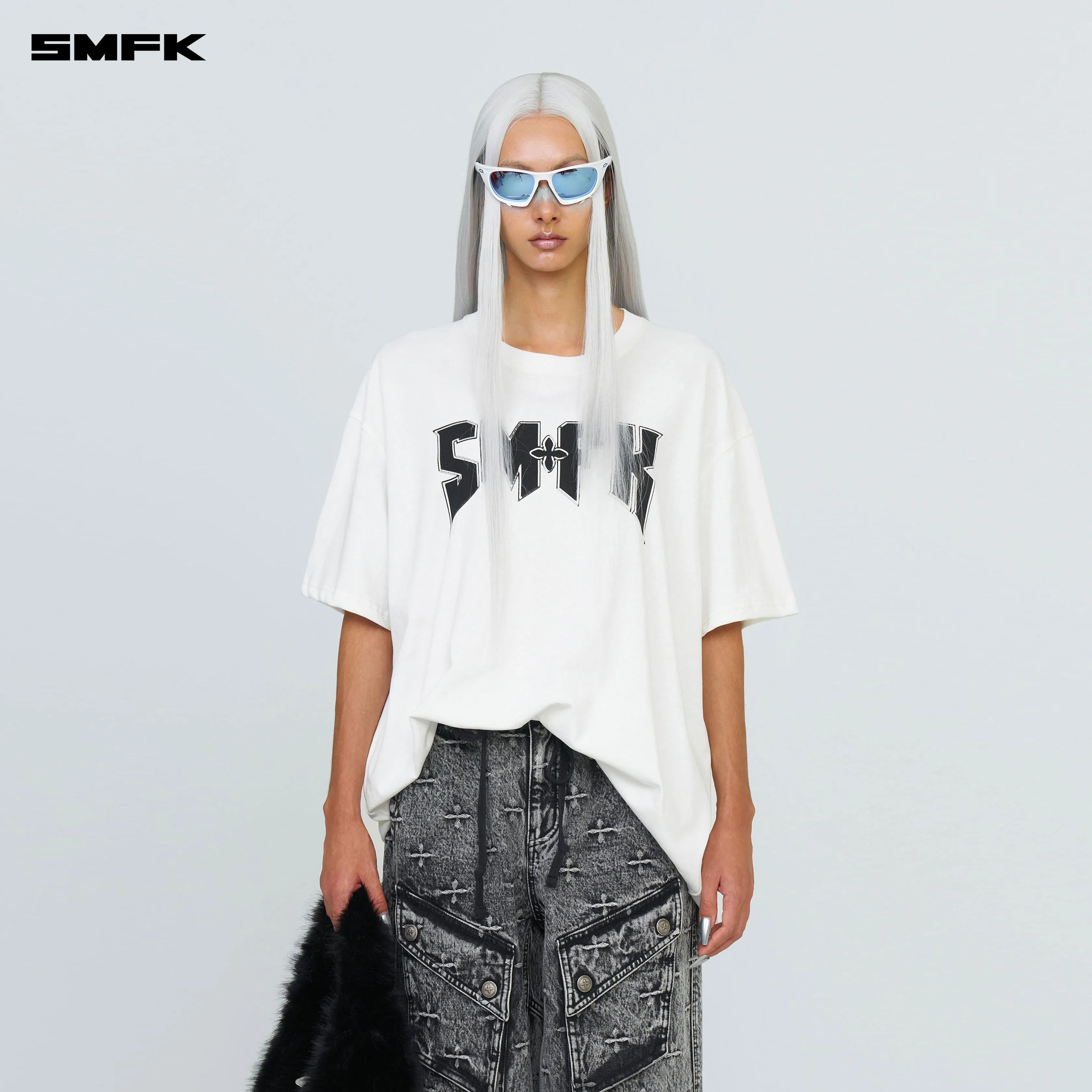 Compass SMFK Metal Rock Loose Tee Cream