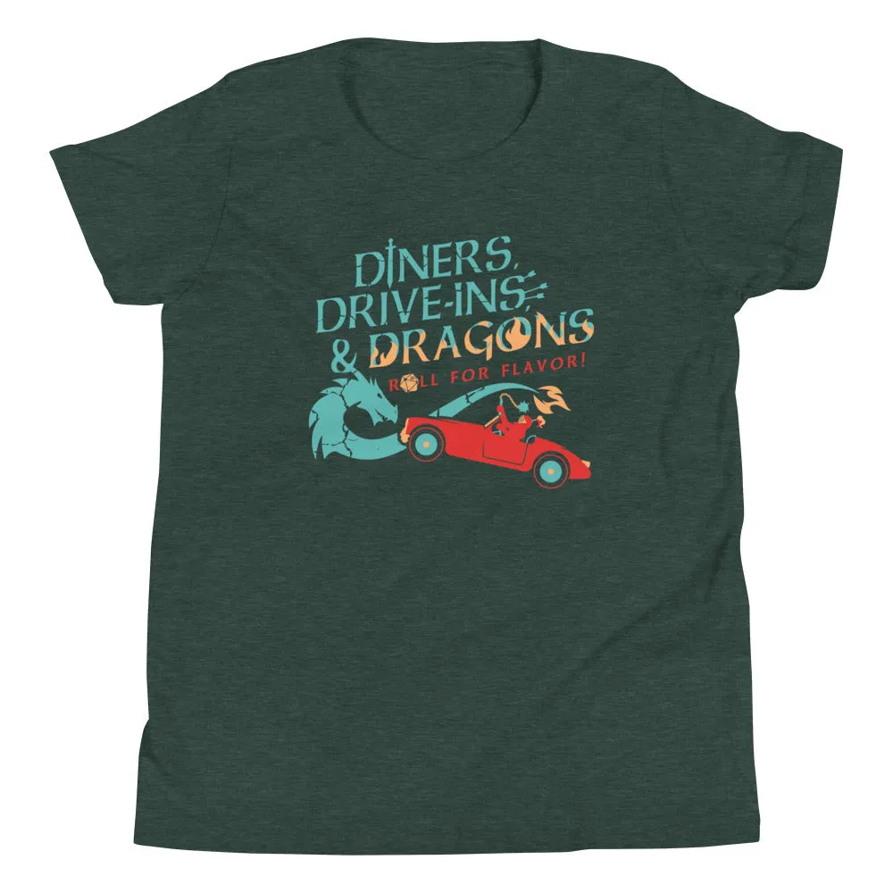 Diners, Drive-ins, & Dragons Kid's Youth Tee