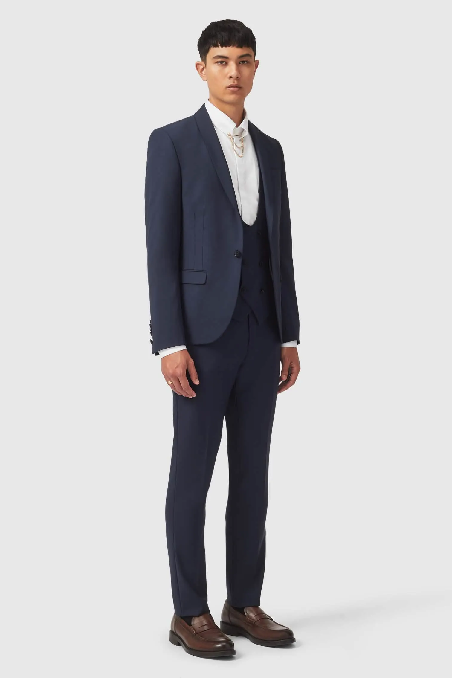 Ellroy Skinny Fit New Navy Jacket