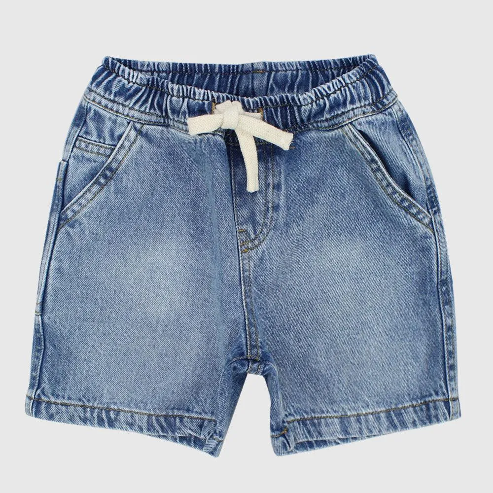 Faded Jean Shorts