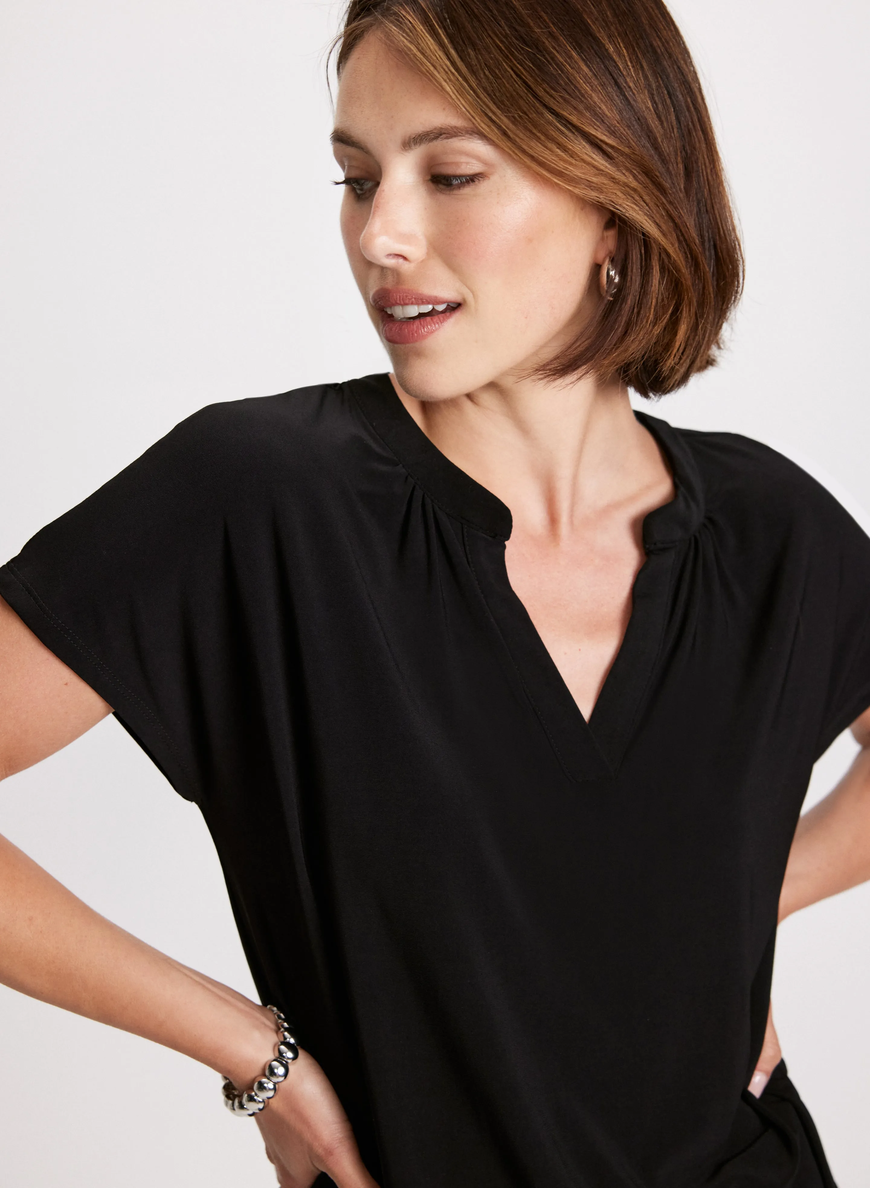 Flutter Sleeve V-Neck Top