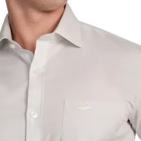 Formal Slim Fit Full Sleeve Shirt with Cutaway Pocket-Siver Brich