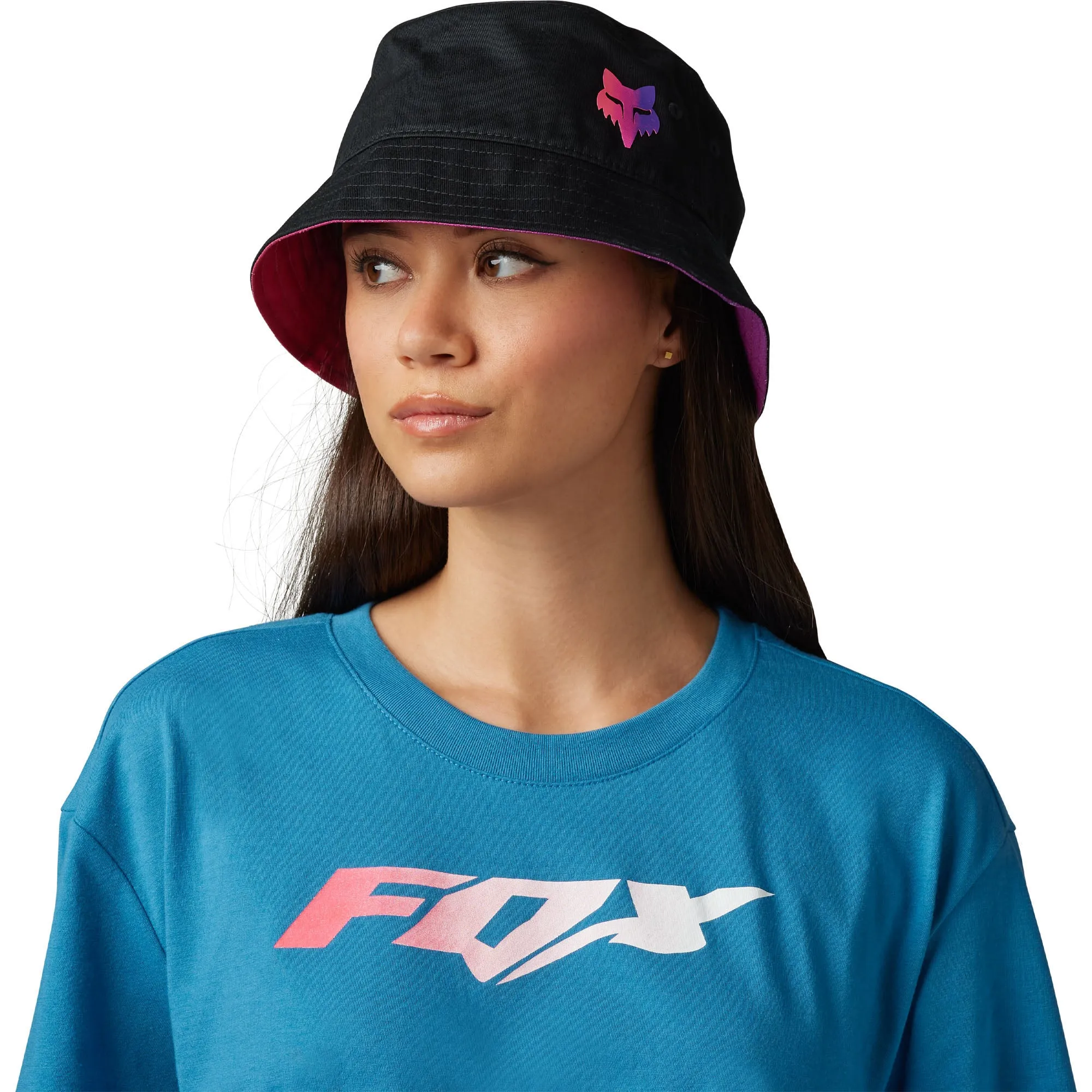 Fox Racing  Womens Morphic Crop T-Shirt Tee Short Sleeve Relaxed Fit Blueberry