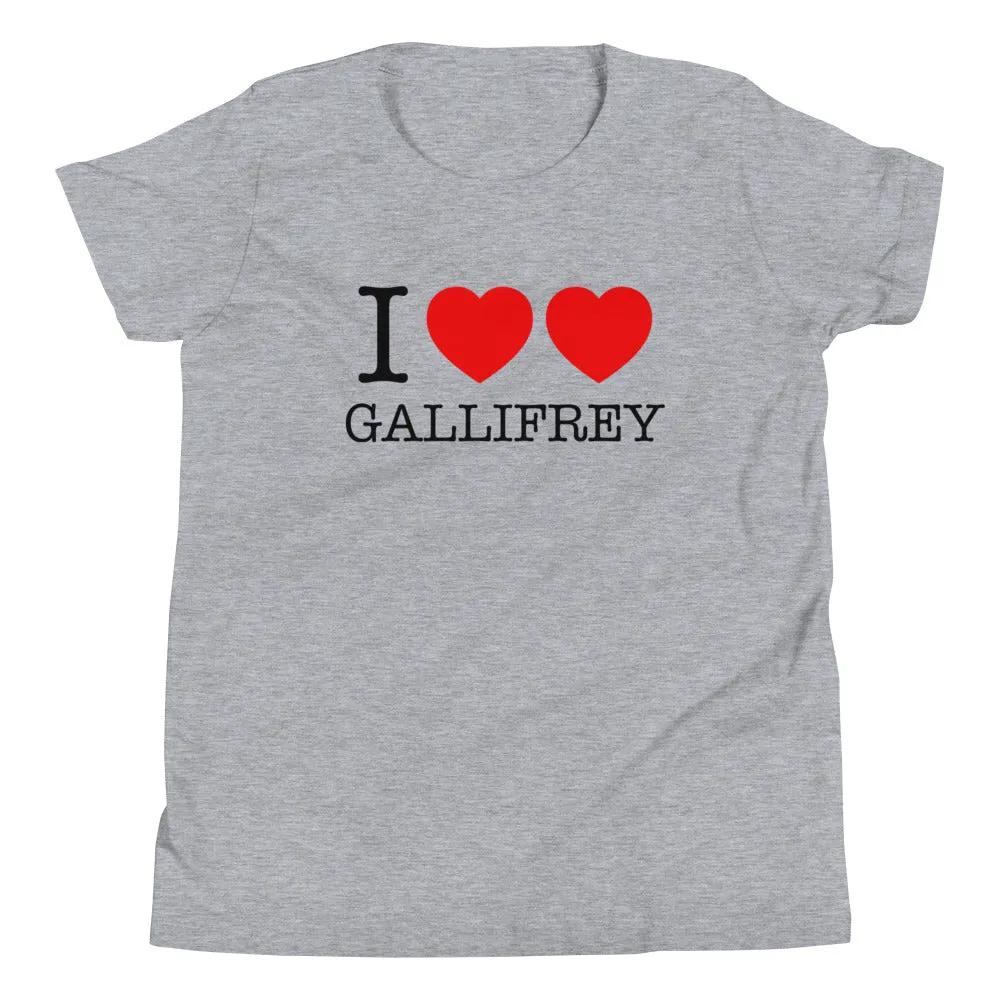 I Heart Heart Gallifrey Kid's Youth Tee