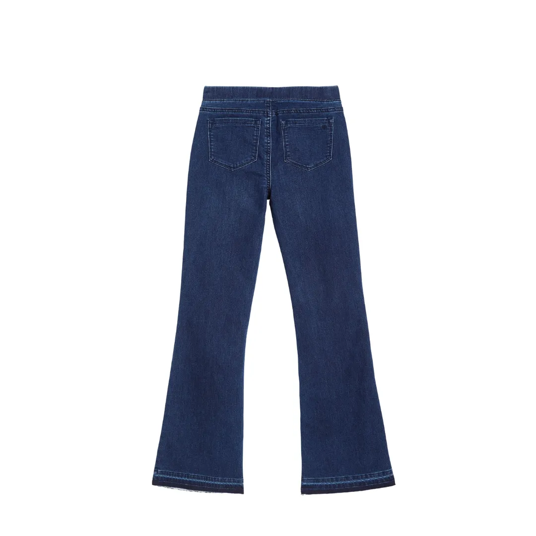 Ivy Mid Rise Pull On Flare Jean Dark Indigo