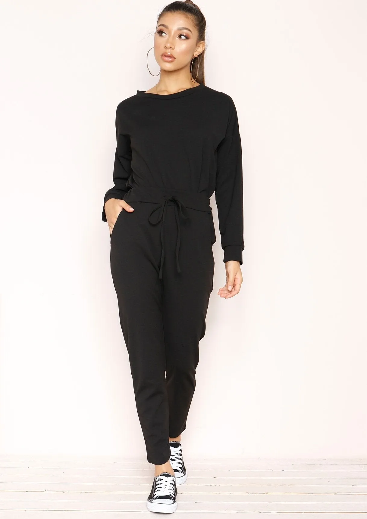 Julie Black Jumper Loungewear Set