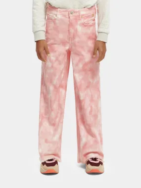 Kids - Tie-dyed high-rise wide-leg pants