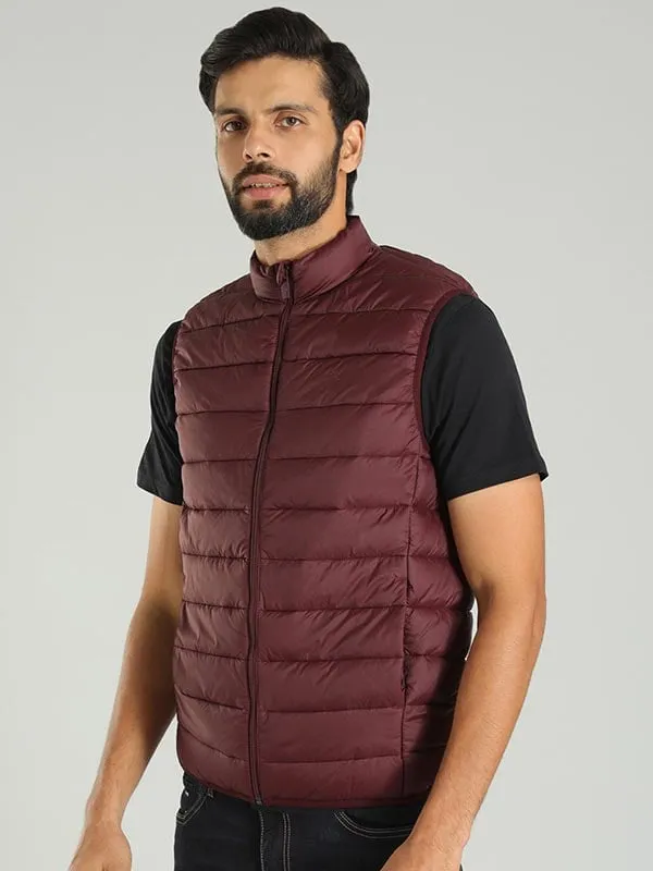 Men Solid Sleeveless Gilet Jacket