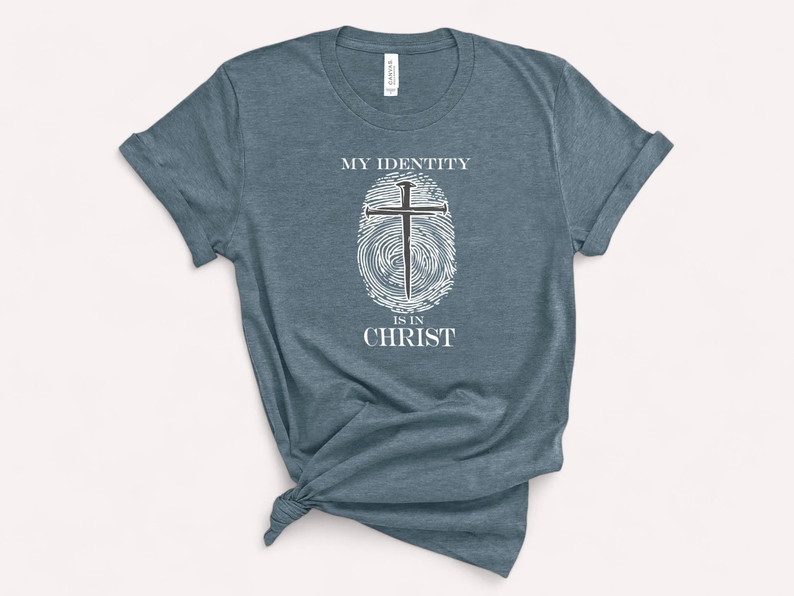 My Identity Is In Christ - Christian Shirt - Inspirational Gift - Christian T-Shirt - Perfect For Church - Faith Inspired Clothing