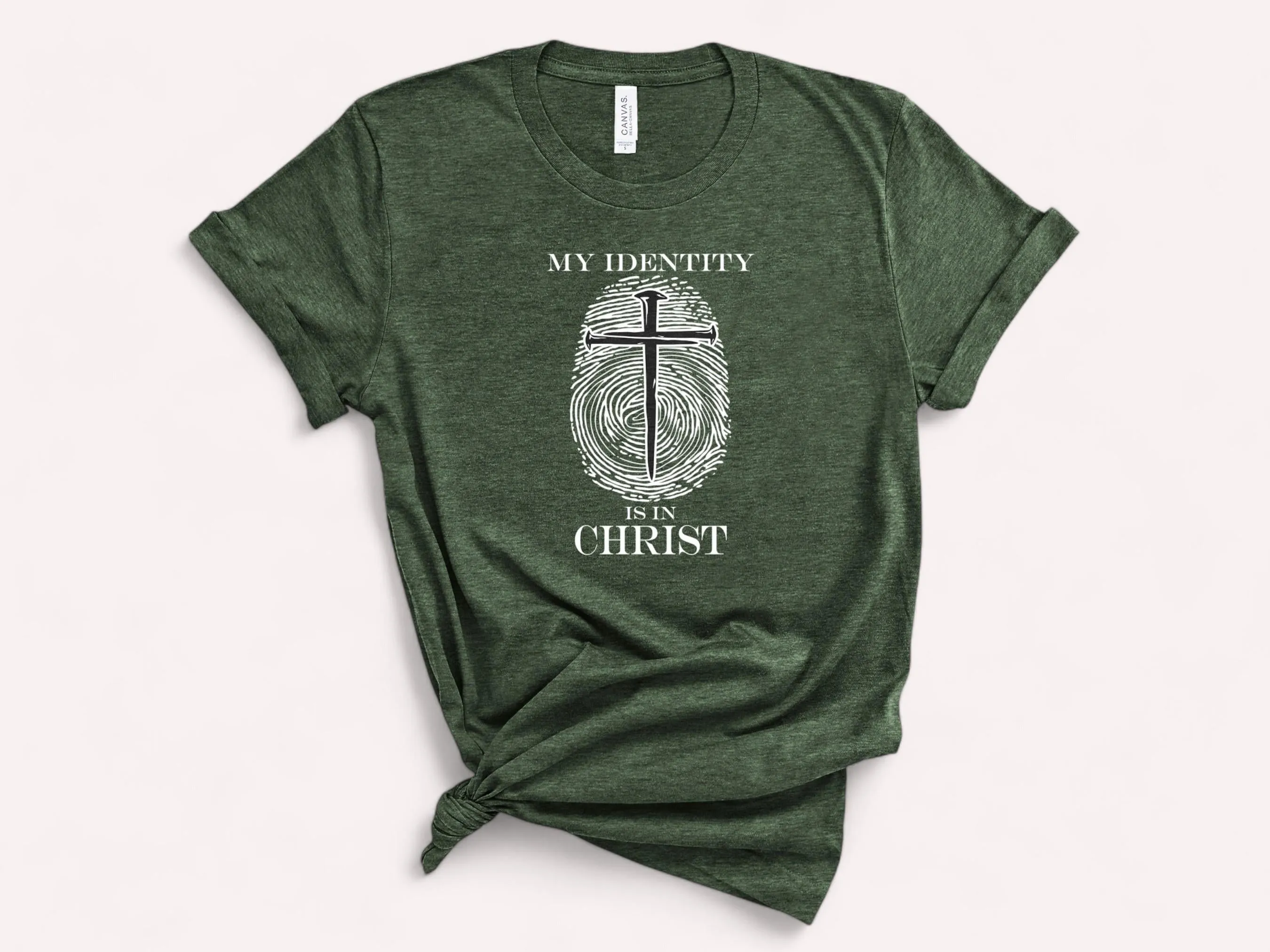 My Identity Is In Christ - Christian Shirt - Inspirational Gift - Christian T-Shirt - Perfect For Church - Faith Inspired Clothing