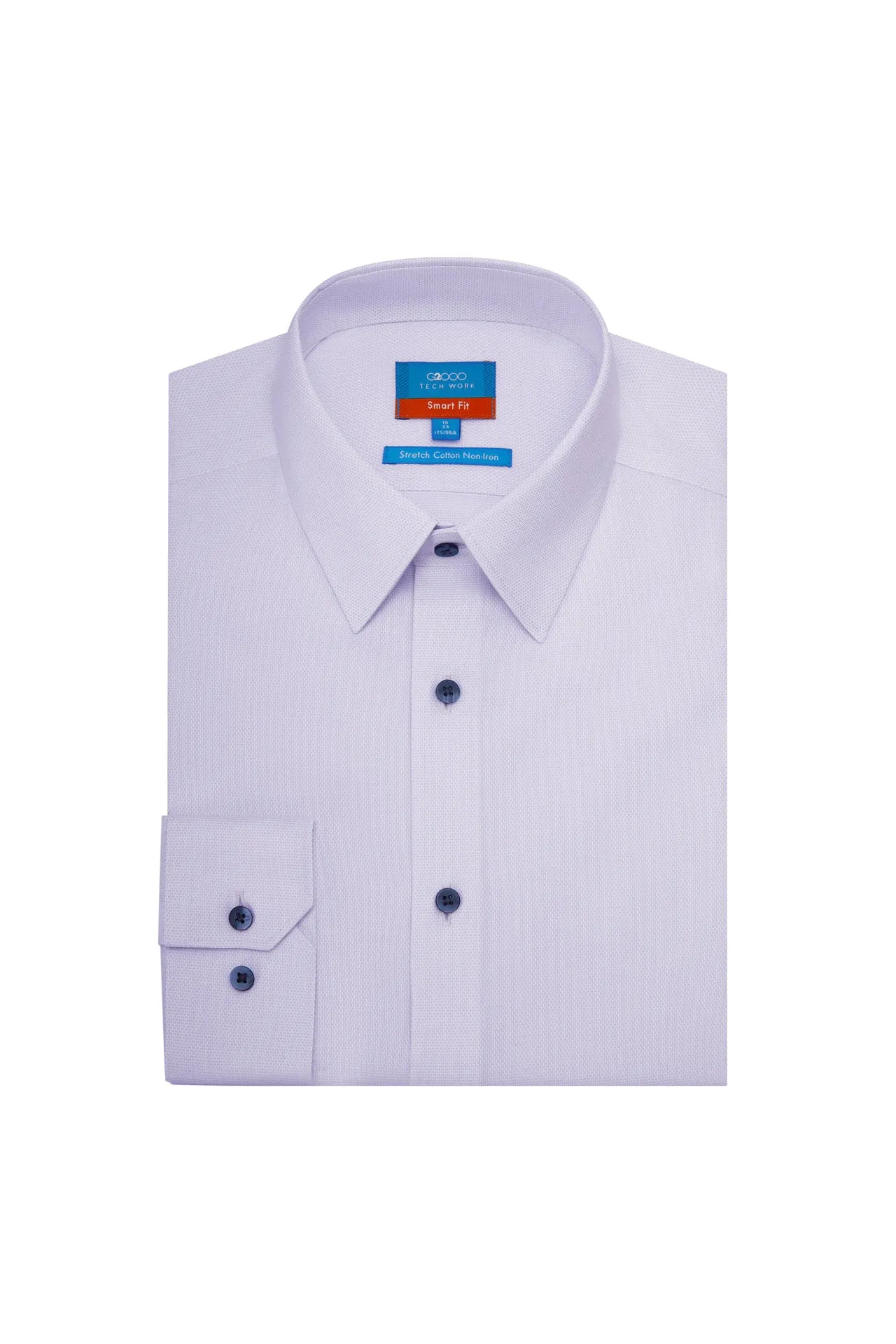 Non-Iron Cotton Stretch Smart Fit 2-Tone Shirt