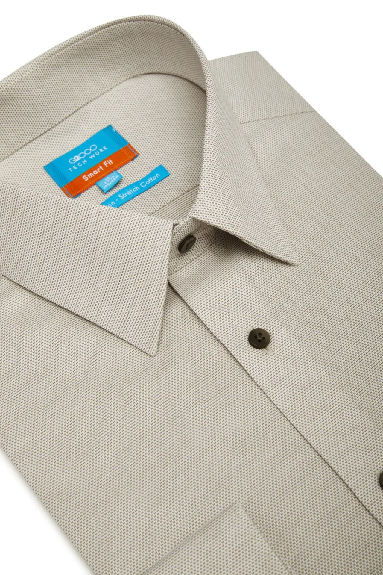 Non-Iron Cotton Stretch Smart Fit 2-Tone Shirt