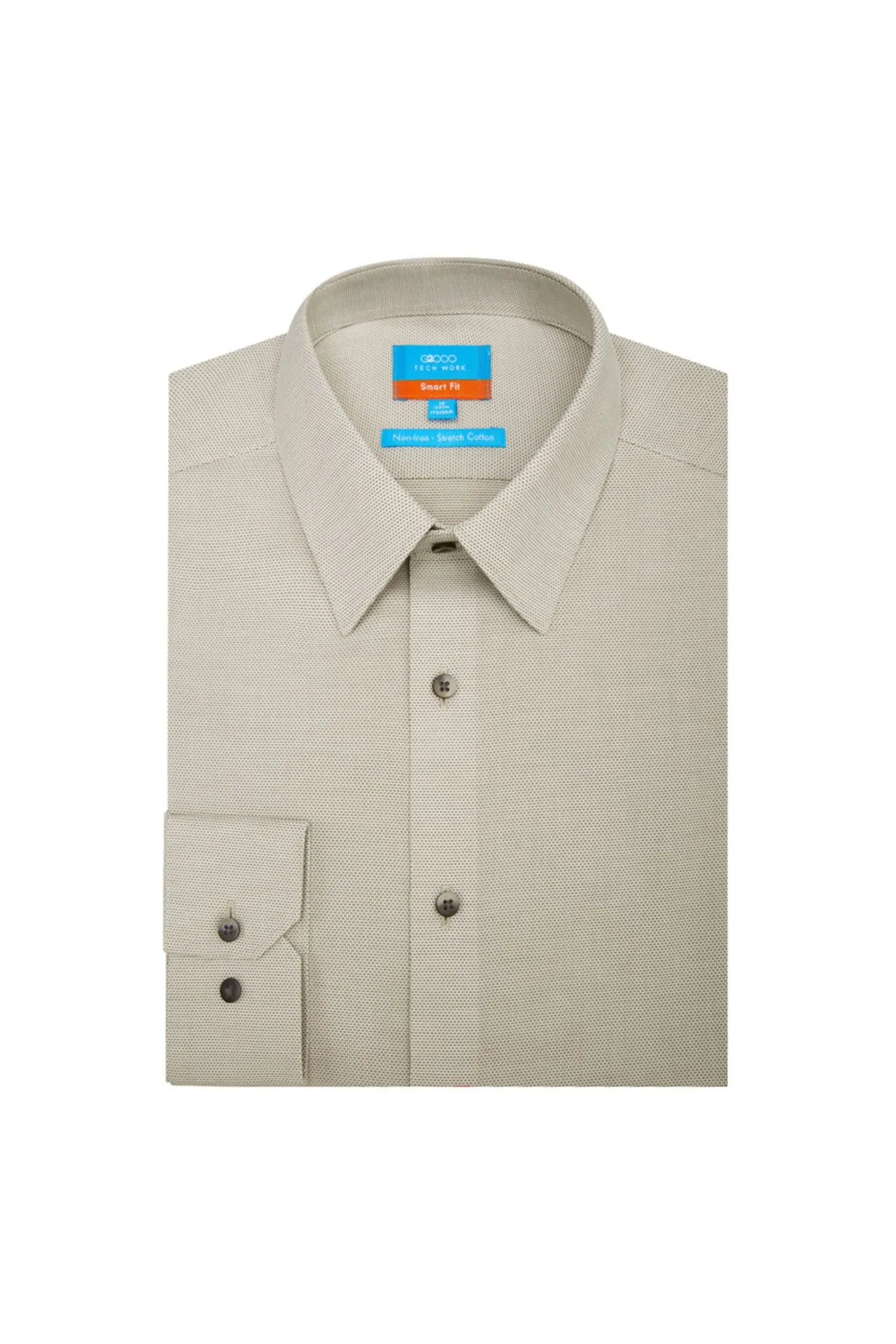 Non-Iron Cotton Stretch Smart Fit 2-Tone Shirt