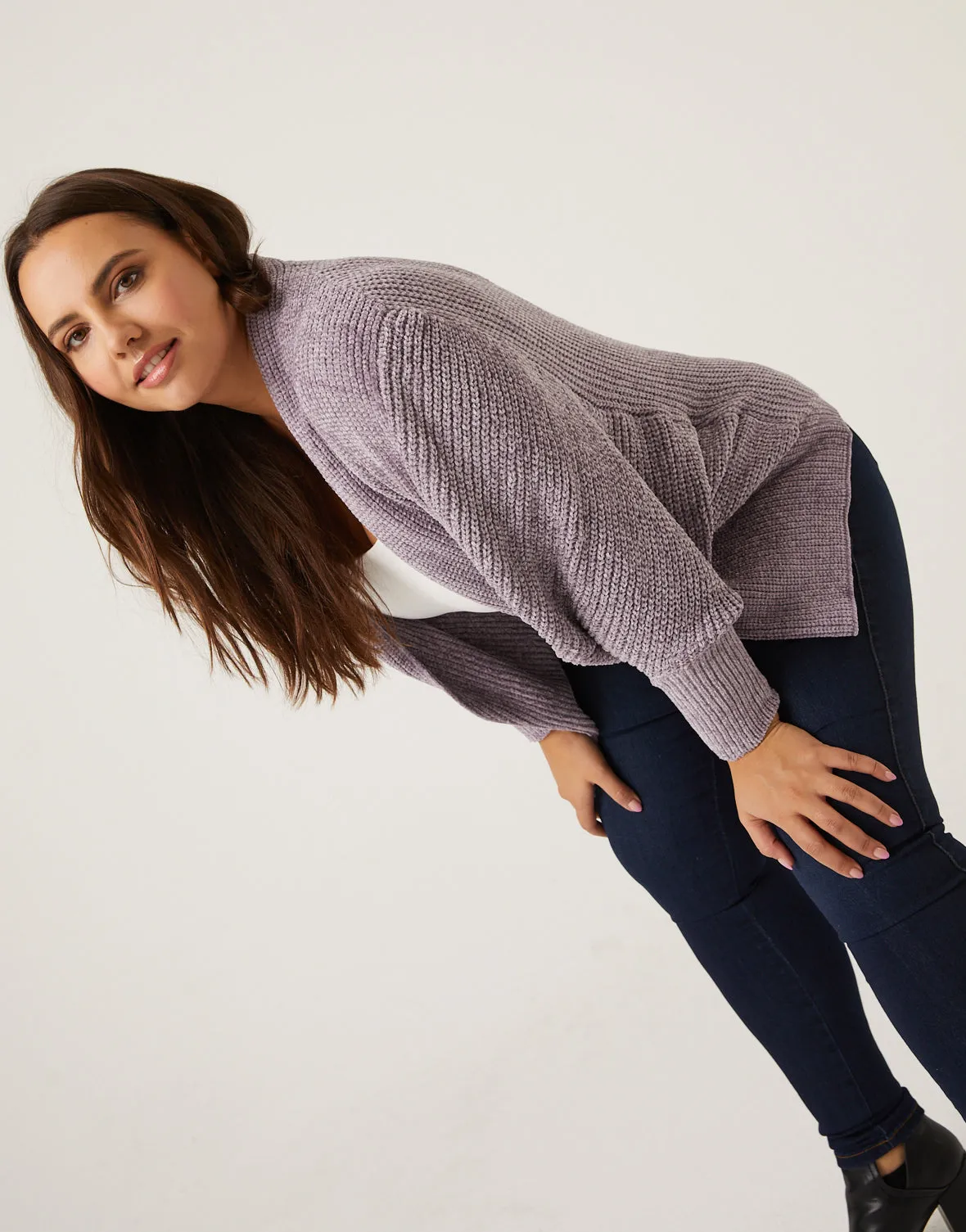 Plus Size Chenille Shrug Cardigan