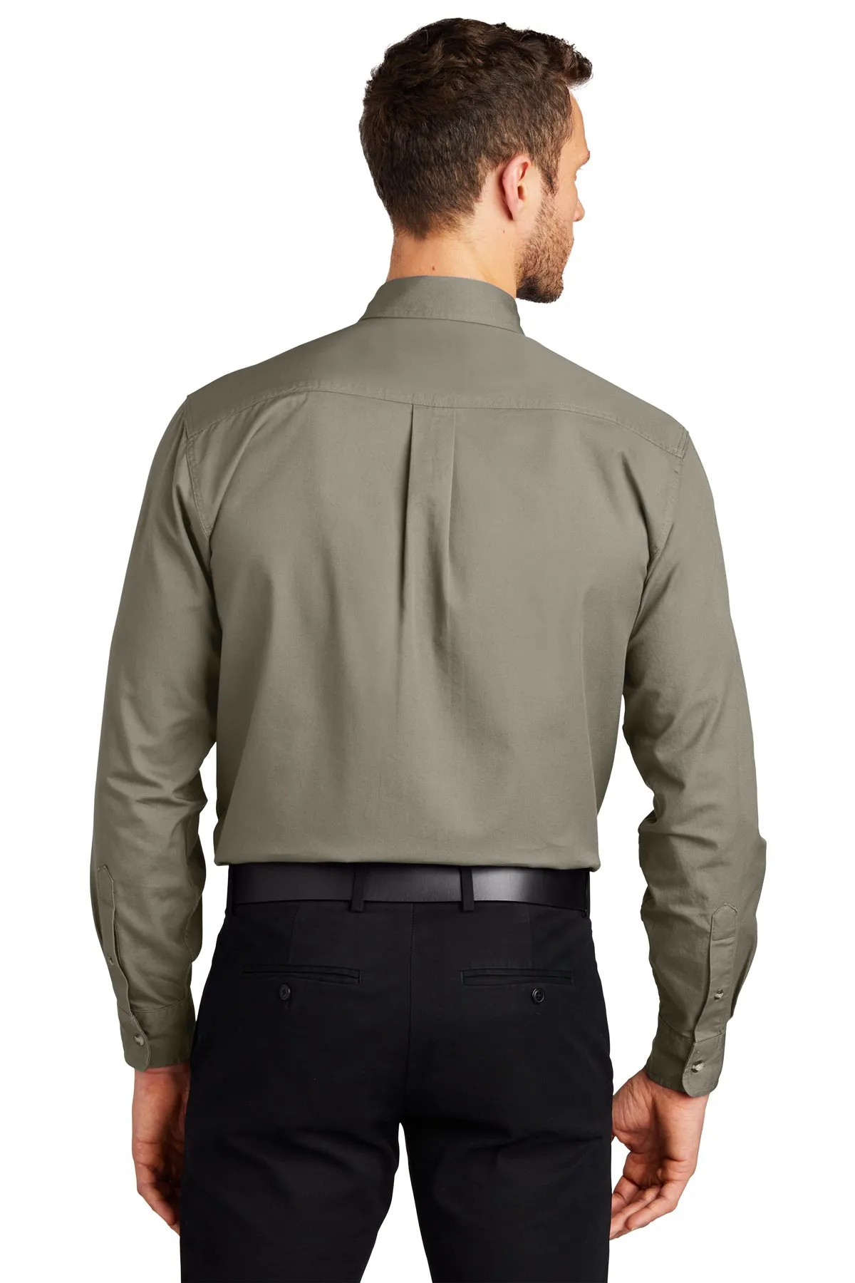 Port Authority Long Sleeve Custom Twill Shirts, Khaki