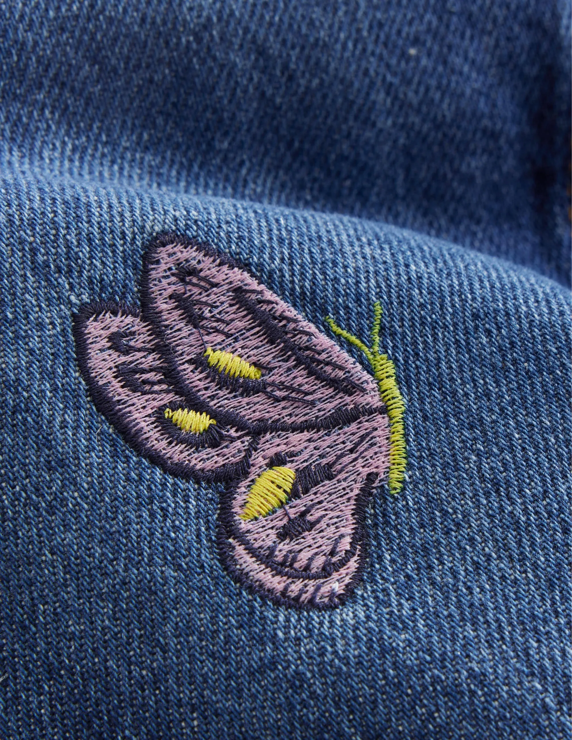 Relaxed Straight-Leg Jeans-Mid Vintage Butterfly