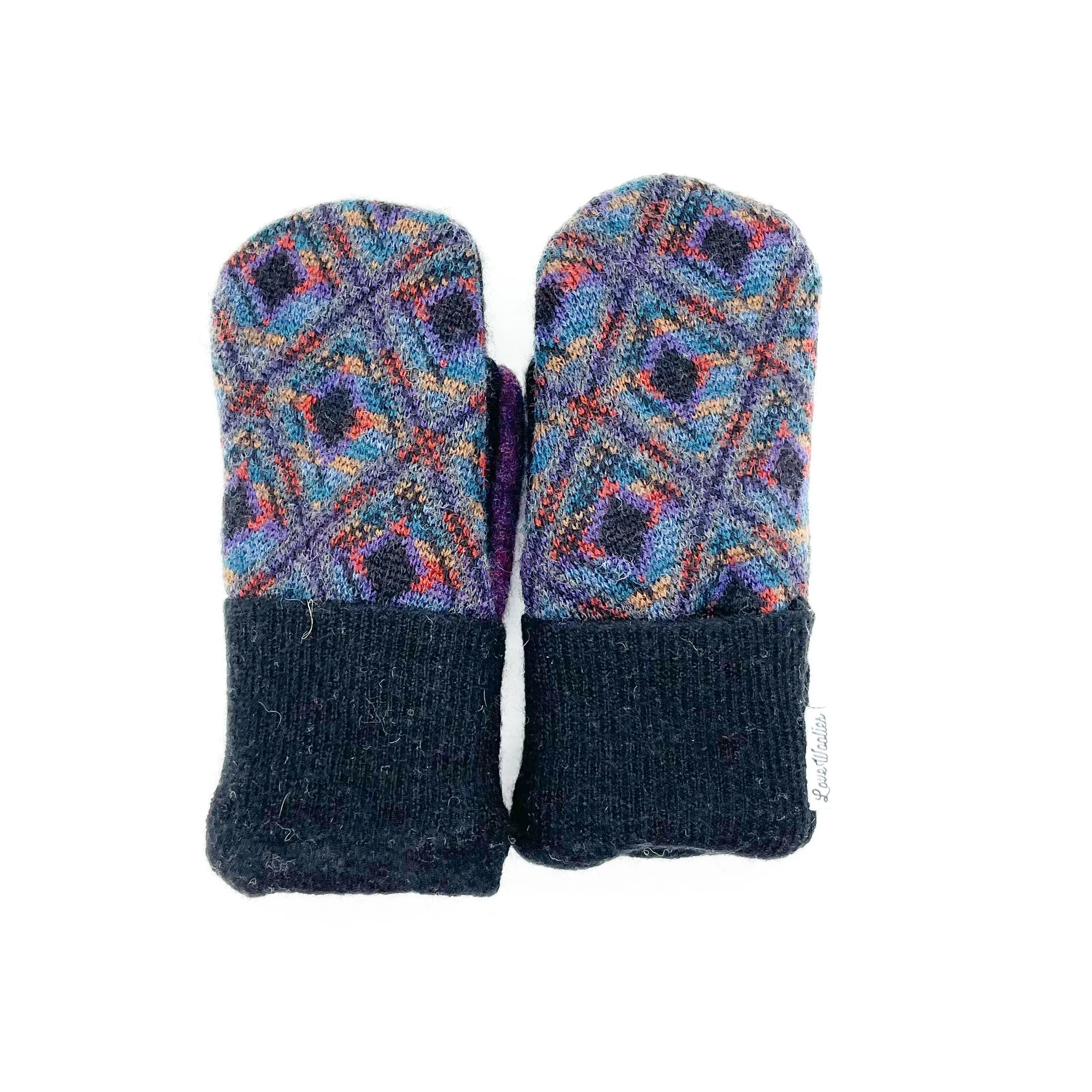 Small Kid's Wool Sweater Mittens | Cozy Stripes