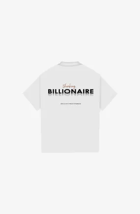 THINKING BILLIONAIRE WHITE POLO SHIRT