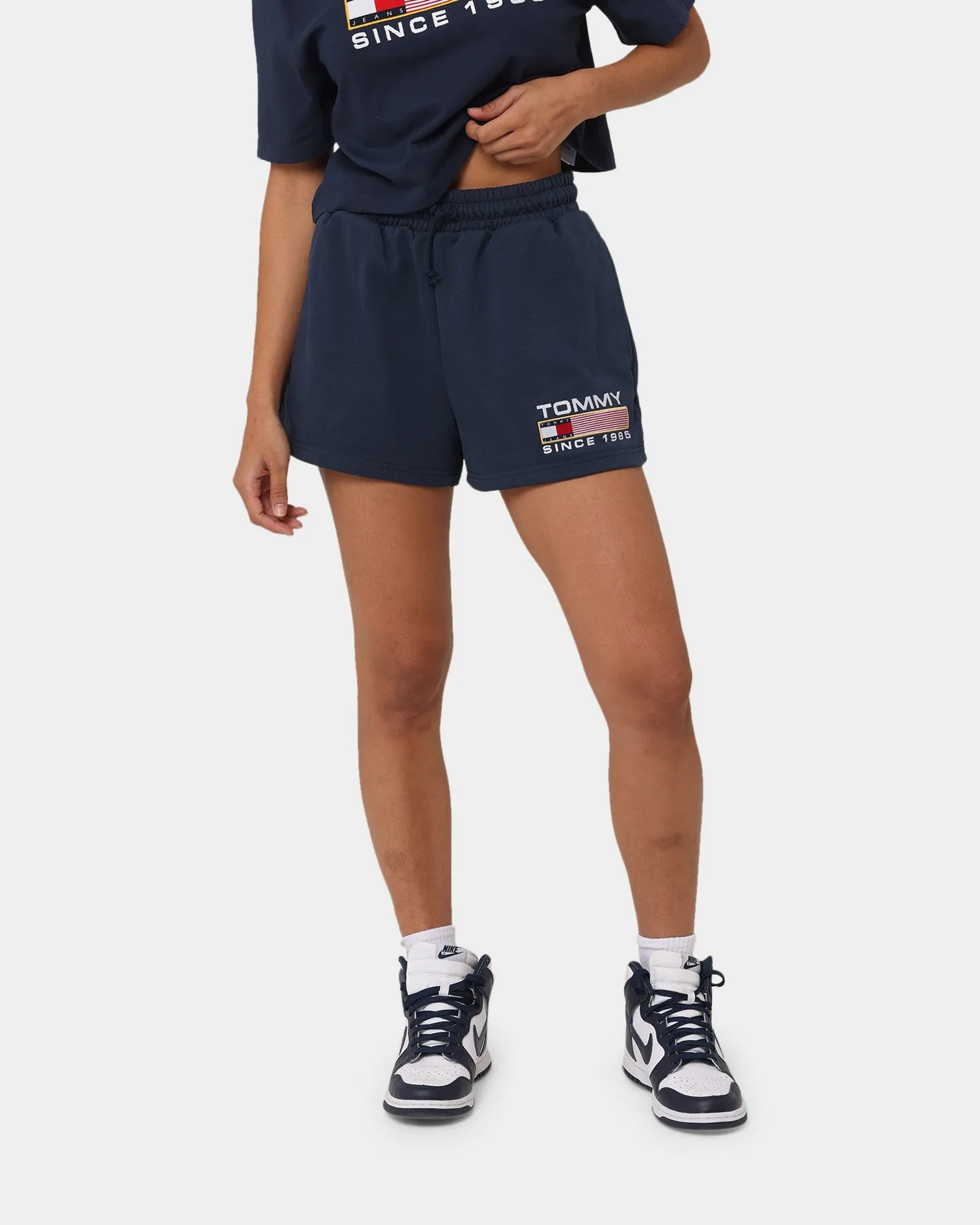 Tommy Jeans Women's TJW Solid Athletic Terry Shorts Twilight Navy