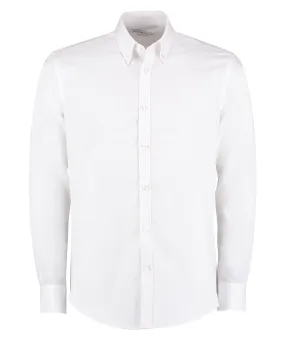 White - Slim fit non-iron Oxford twill shirt long-sleeved (slim fit)