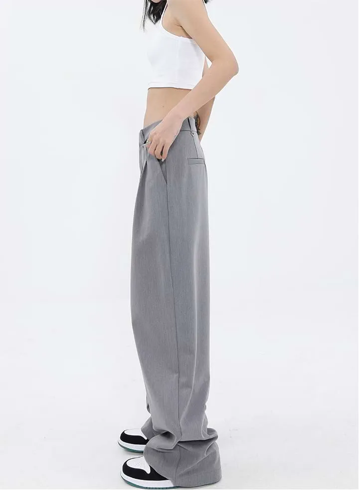 Wide Leg Waist Cutout Pants